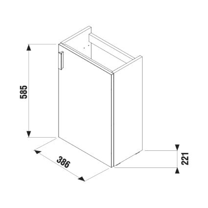 JIKA H45J5111753011 - Meuble de salle de bain avec vasque PETIT 58,5x38,6 cm gris