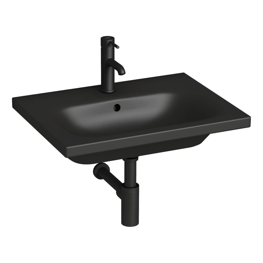 JIKA H8127137161041 - Wandhängendes Waschbecken MIO 60x45 cm Keramik/matt schwarz
