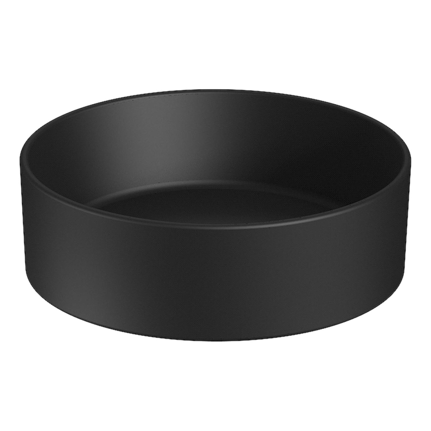 JIKA H8184207161121 - Lavandino da appoggio CUBITO diametro 40 cm ceramiche/opaco nero