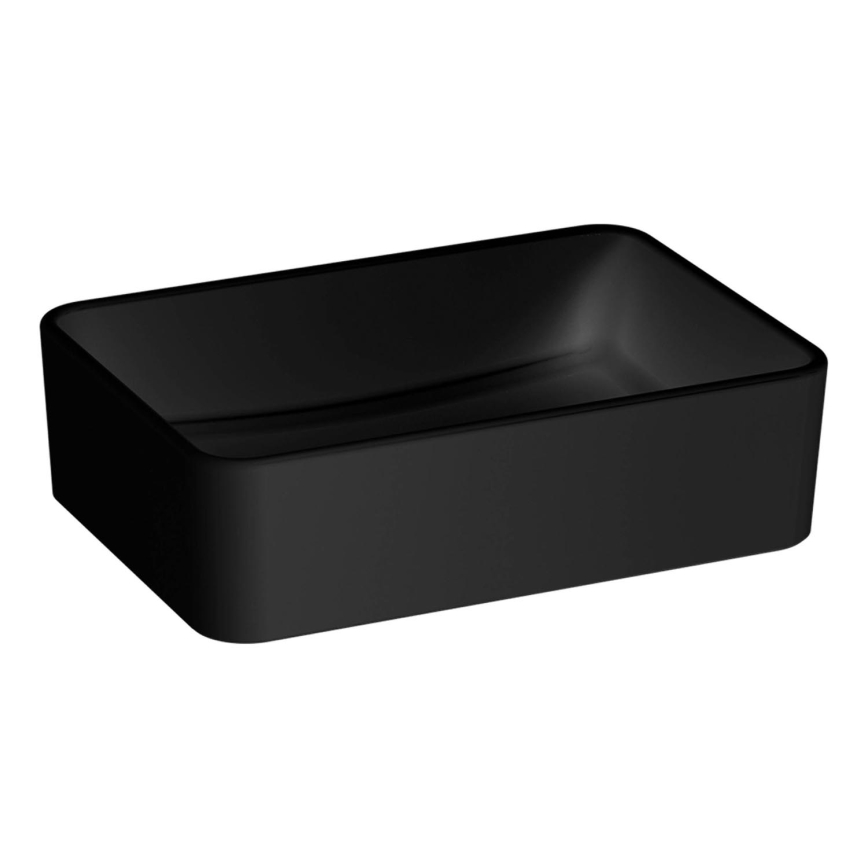 JIKA H8184237161121 - Lavandino da appoggio CUBITO 50x35 cm ceramiche/opaco nero