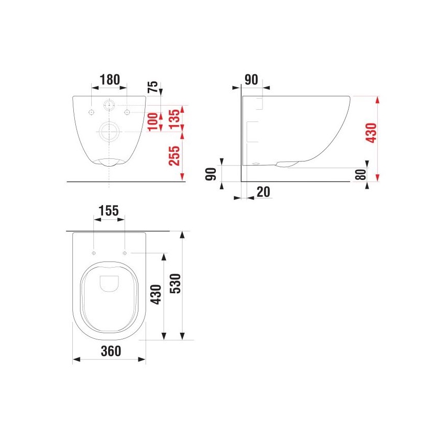 JIKA H8207140000001 - WC sospeso MIO in ceramica/bianco