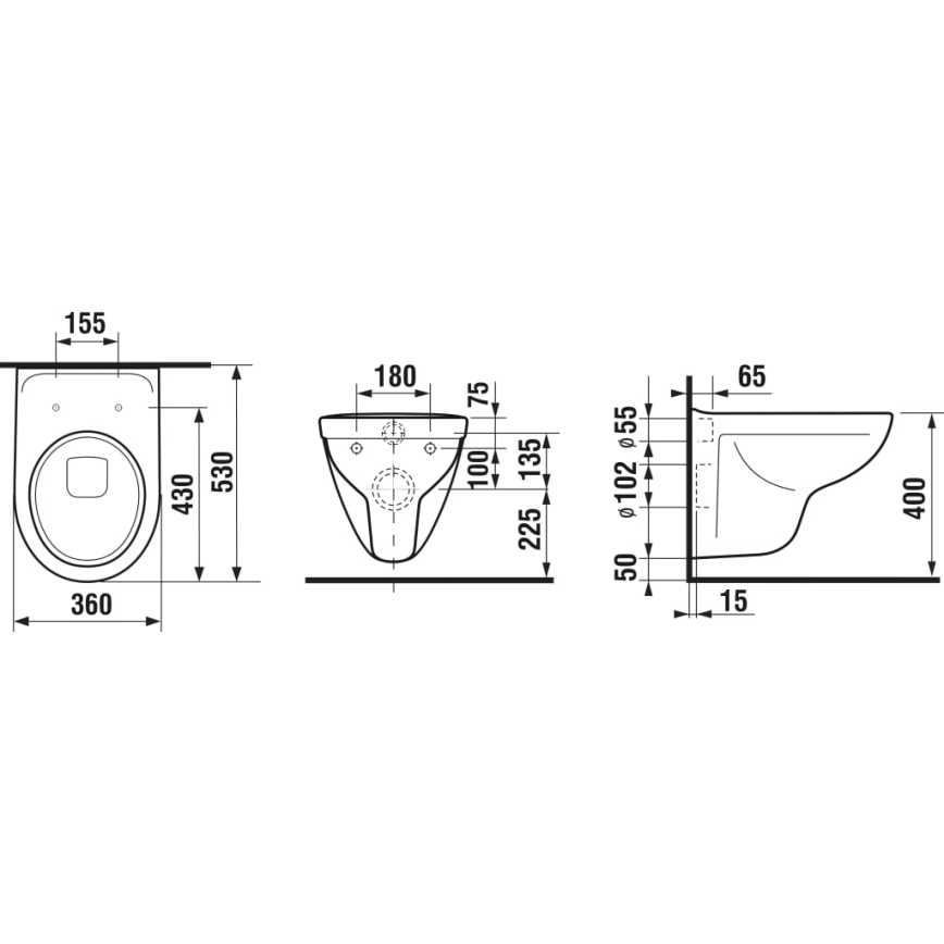 JIKA H8233800000001 - WC sospeso LYRA ceramica/bianco