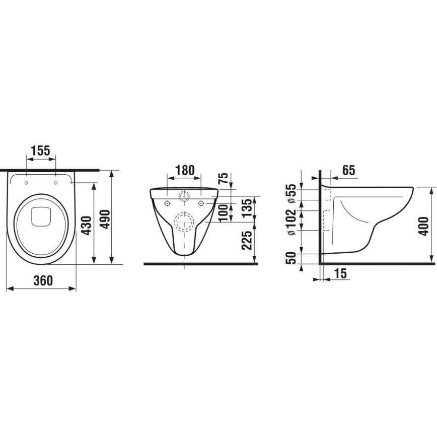 JIKA H8233820000001 - WC sospeso LYRA in ceramica/bianco