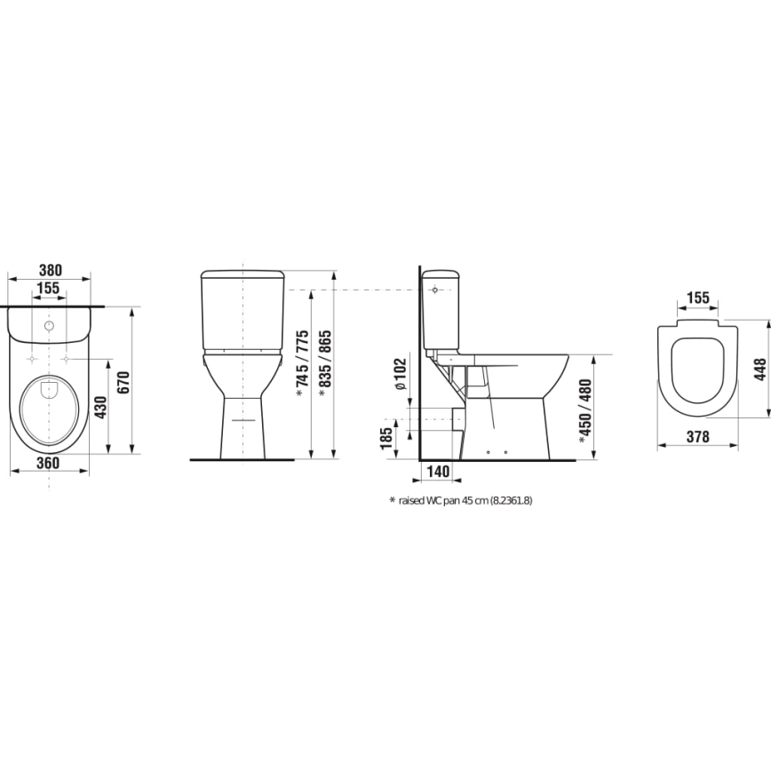 JIKA H8236160000001 - WC-Becken DEEP, Keramik/weiß
