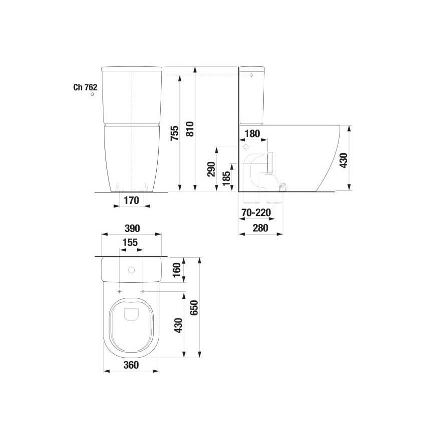 JIKA H8267160000001 - WC-Schüssel MIO Keramik/weiß