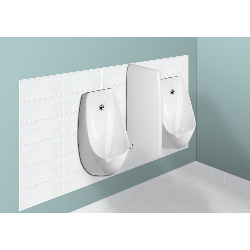 JIKA H8411010000001 - Urinale DOMINO con alimentazione posteriore, scarico posteriore in ceramica/bianco