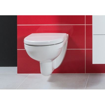 JIKA H8663850000001- WC sospeso LYRA in ceramica, bianco + sedile LYRA in duroplast, bianco