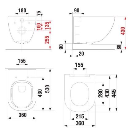JIKA H8667140000001 - WC sospeso MIO in ceramica/bianco + sedile WC SoftClose MIO in duroplast/bianco