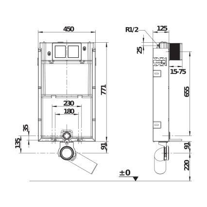 JIKA H8956510000001 - Modulo a incasso per WC sospeso