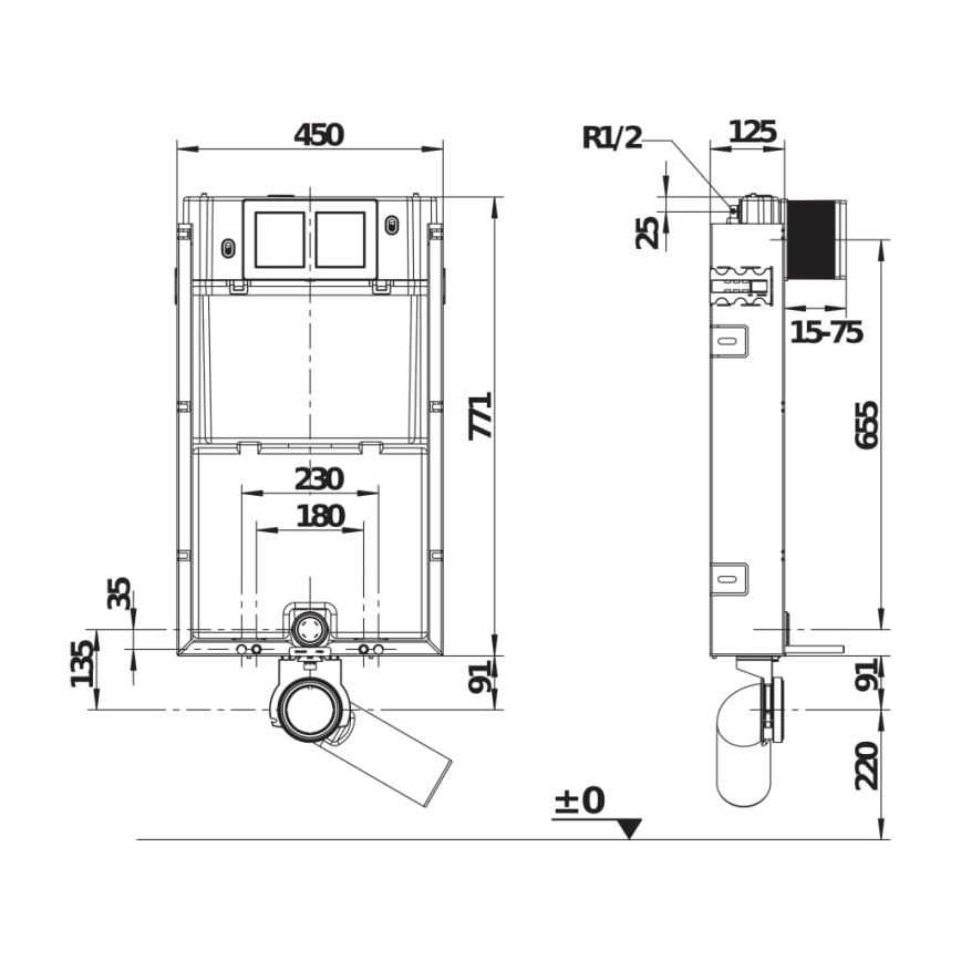 JIKA H8956510000001 - Modulo a incasso per WC sospeso