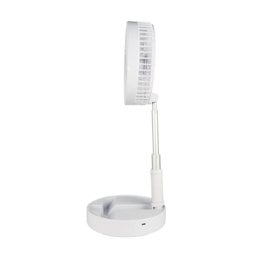 JOHNSON - Ventilatore da tavolo ricaricabile GIRAFFA 5W/3,7V 1200 mAh Ø 20 cm bianco