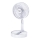 JOHNSON - Wiederaufladbarer Tischventilator GIRAFFA 5W/3,7V 1200 mAh Ø 20 cm weiß