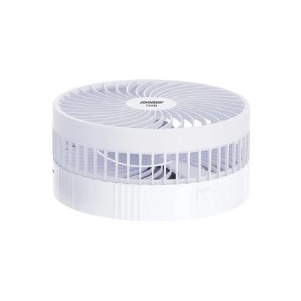 JOHNSON - Wiederaufladbarer Tischventilator GIRAFFA 5W/3,7V 1200 mAh Ø 20 cm weiß