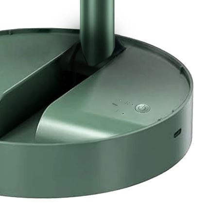 JOHNSON - Wiederaufladbarer Tischventilator TORTUGA 5W/3,7V 1200 mAh Ø 16,5 cm grün