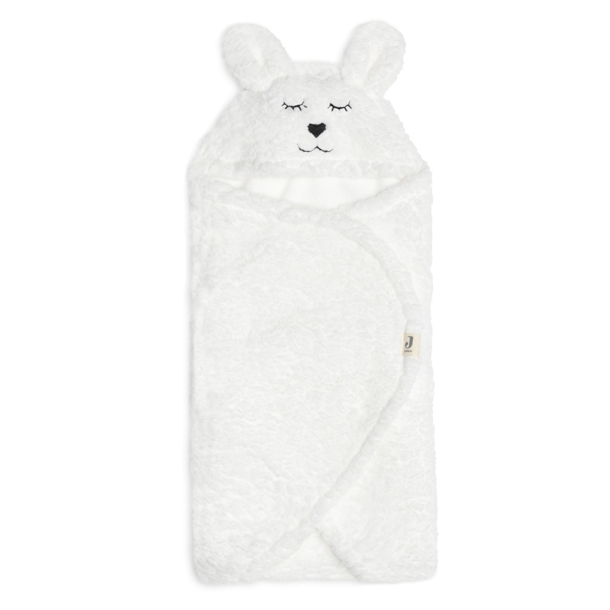 Jollein - Coperta Swaddle in pile Bunny 100x105 cm Biancaneve
