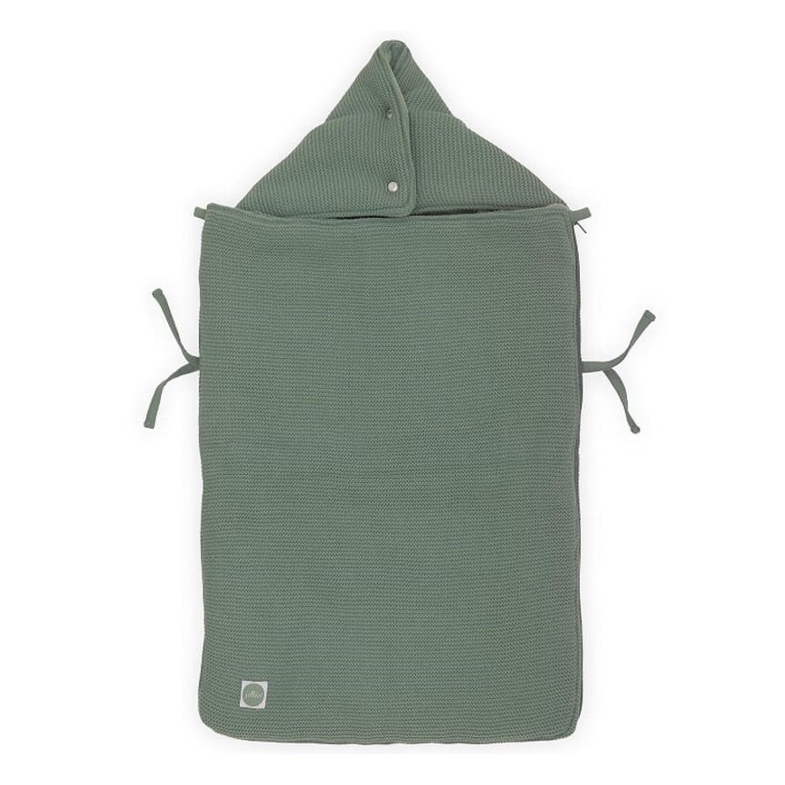 Jollein - Sac pour siège auto fleece BASIC KNIT 42x82 cm Ash Green