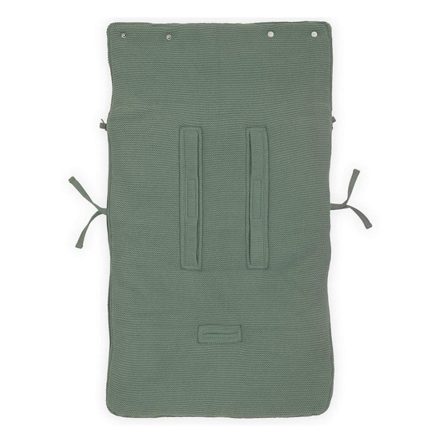 Jollein - Sacco auto in pile BASIC KNIT 42x82 cm Verde cenere