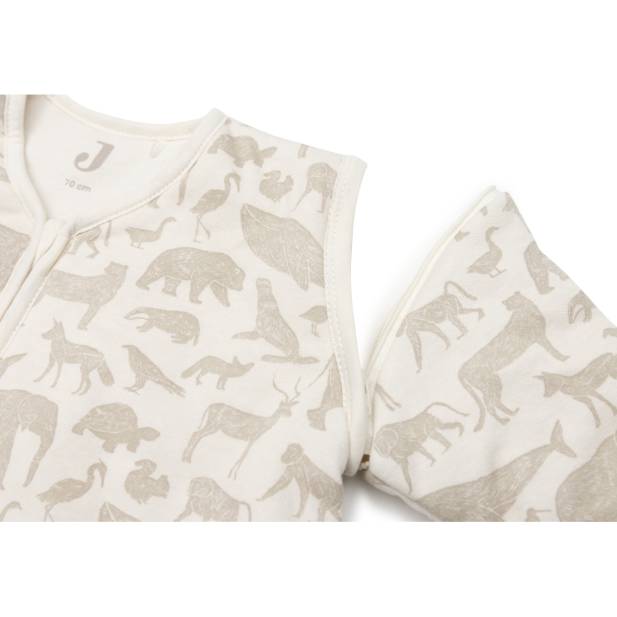 Jollein - Schlafsack 2-in-1 3-9 Monate 3 TOG Tiere Nougat