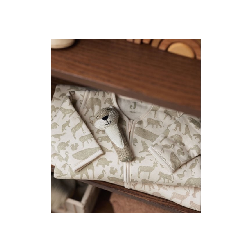 Jollein - Schlafsack 2-in-1 3-9 Monate 3 TOG Tiere Olivgrün