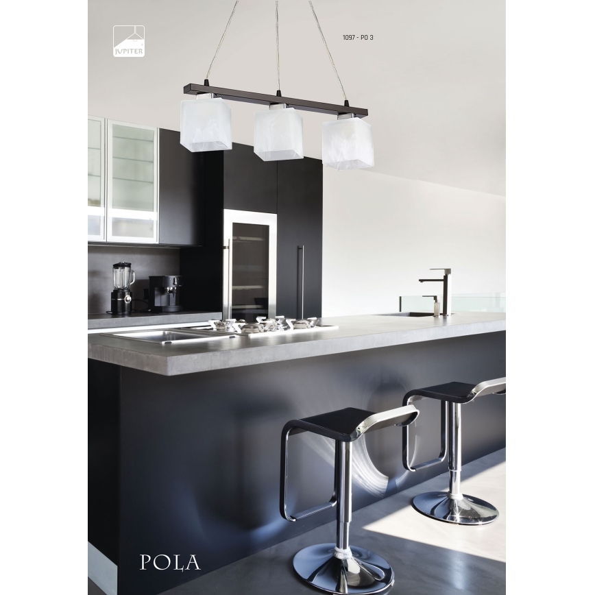 Jupiter 1097 - PO 3 - Kronleuchter POLA 3xE27/60W/230V