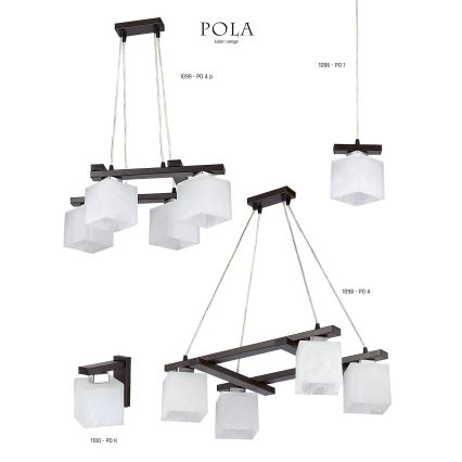 Jupiter 1099 - PO 4 p - Lampadario a sospensione POLA 4xE27/60W/230V