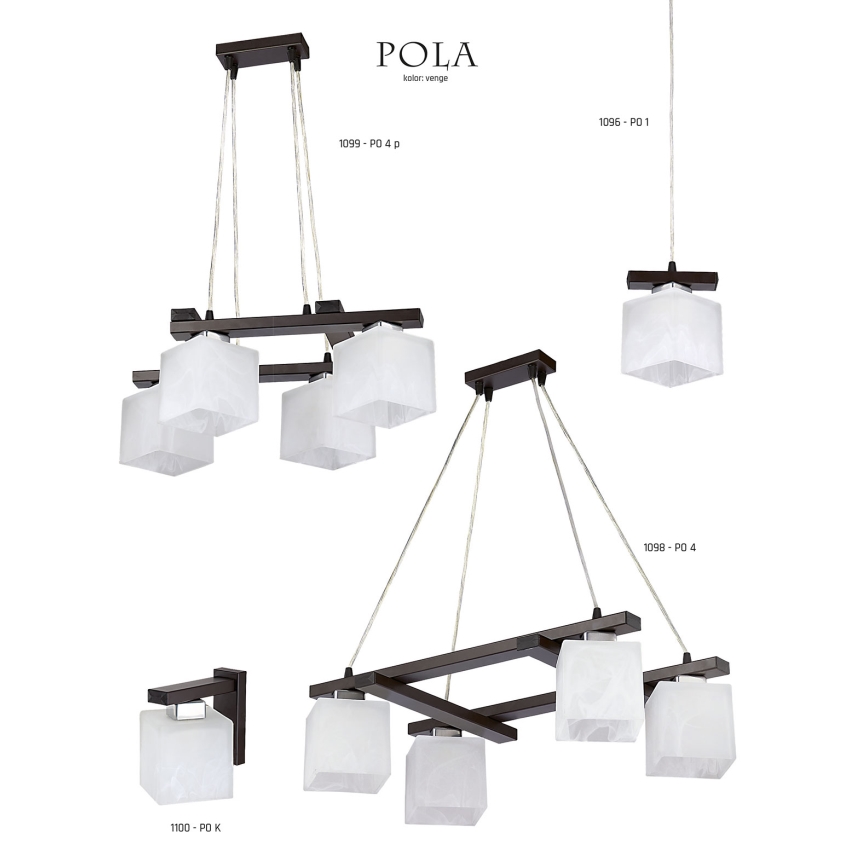 Jupiter 1099 - PO 4 p - Lampadario a sospensione POLA 4xE27/60W/230V