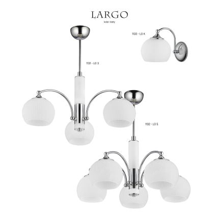 Jupiter 1132 - LO5 - Lampada a sospensione LARGO 5xE27/60W/230V