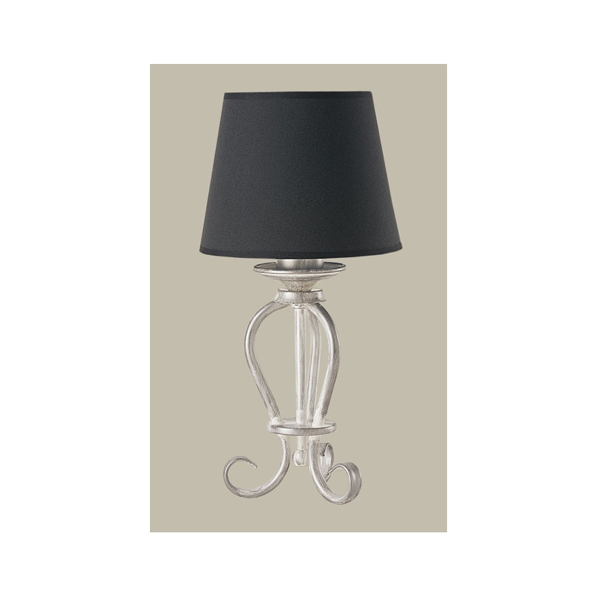 lampe de table ARKADA 1xE27/60W noir/argent patine