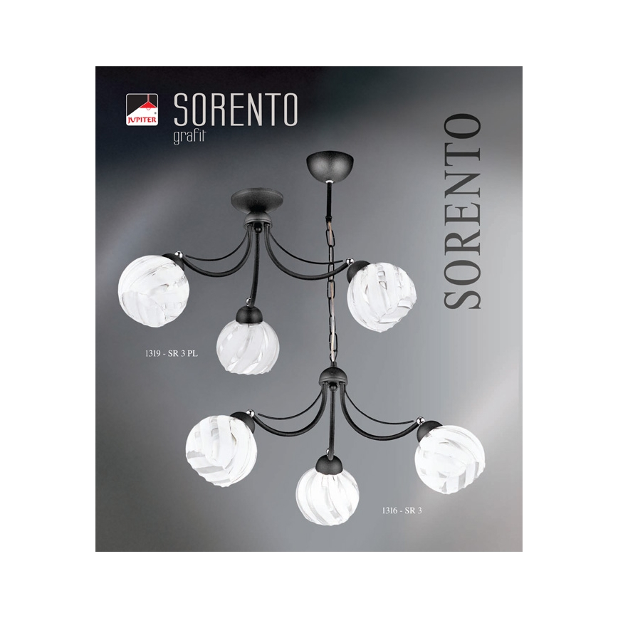 JUPITER 1316-SR3 - Lampada a sospensione SORENTO 3xE27/60W