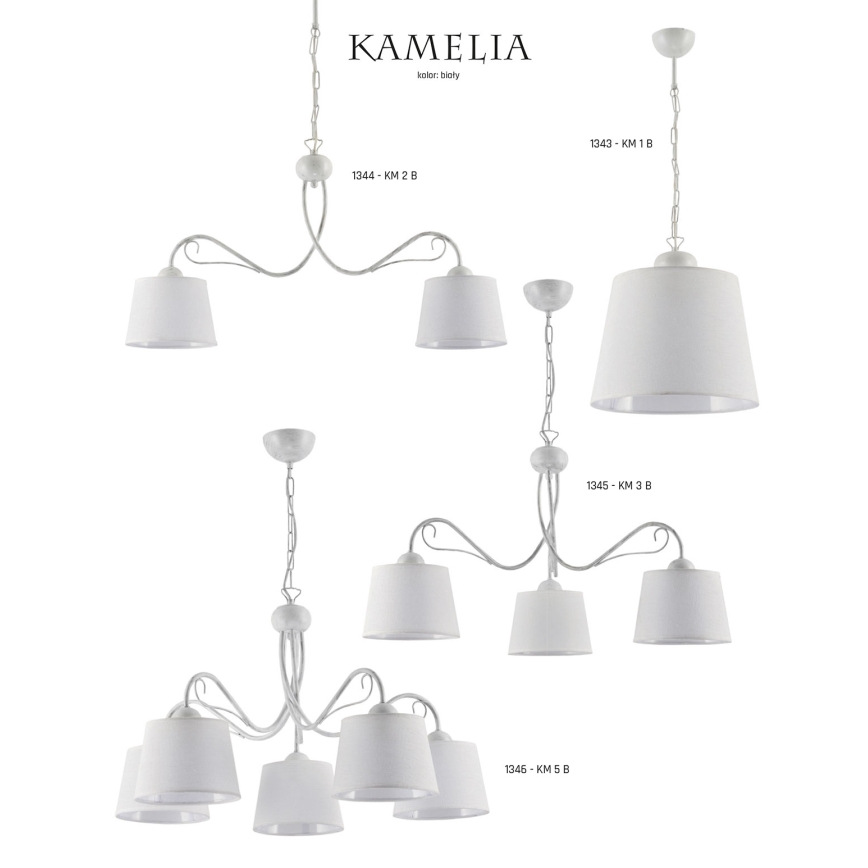 Jupiter 1345 - KM 3 B - Suspension chaîne KAMELIA 3xE27/60W/230V