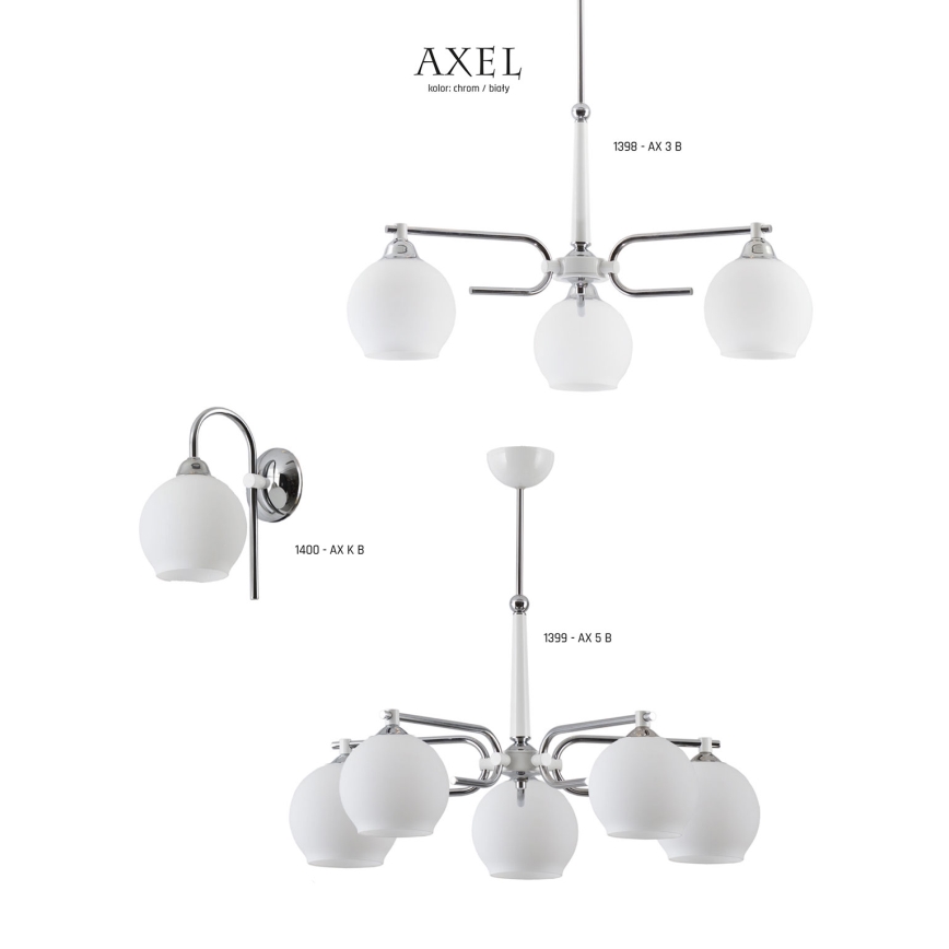 Jupiter 1398 - AX 3 B - Lustre avec tige AXEL 3xE27/60W/230V