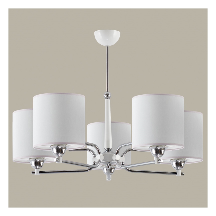Jupiter 1405 - TW 5 B -Lampadario a sospensione con supporto rigido TWINGO 5xE27/60W/230V