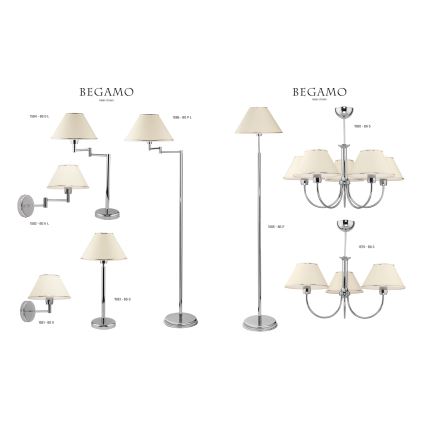 Jupiter 1582 - BG K L CH - Applique BEGAMO E27/60W