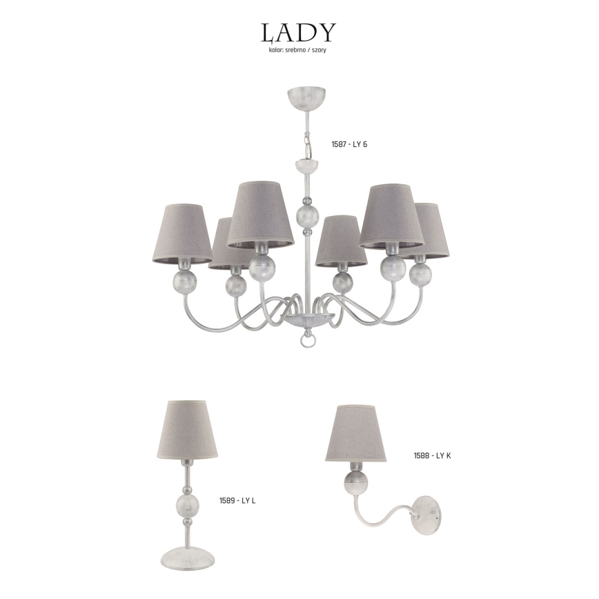 Jupiter 1589 - LY L BI - lampe de table LADY E14/40W