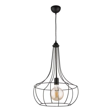 Jupiter 1653 - Lampadario a sospensione con filo FOX 1xE27/60W/230V nero