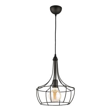 Jupiter 1654 - Lustre avec fil FOX 1xE27/60W/230V noir