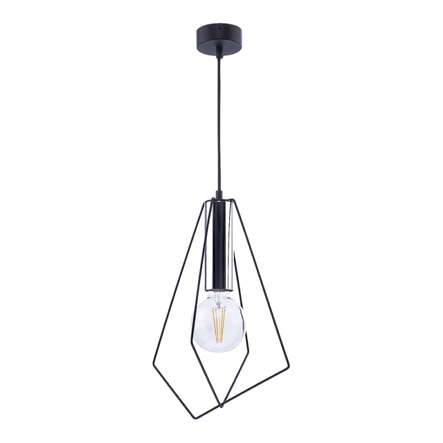 Jupiter 1661 - Lampadario a sospensione con filo KAIR 1xE27/60W/230V nero/cromo lucido