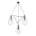 Jupiter 1663 - Lampadario a sospensione con filo KAIR 3xE27/60W/230V nero/cromo lucido