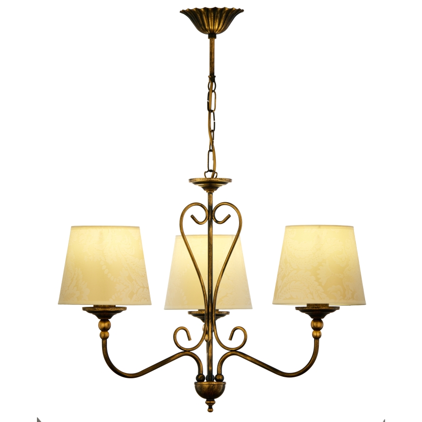 Jupiter 1750 - Lampadario a sospensione con catena SOFIA 3xE27/60W/230V