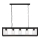 Jupiter 1806 - MC5 - Lampadario a sospensione con catena MACARI 5xE27/60W/230V nero