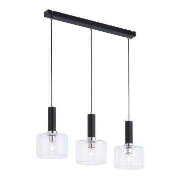 Jupiter 1857 - VA3 - Suspension filaire VANES 3xE27/60W/230V chrome brillant/noir
