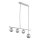 Jupiter 1902 - Lampadario a sospensione su cavo NEPTUN 4xG9/14W/230V cromo opaco/grigio fumé