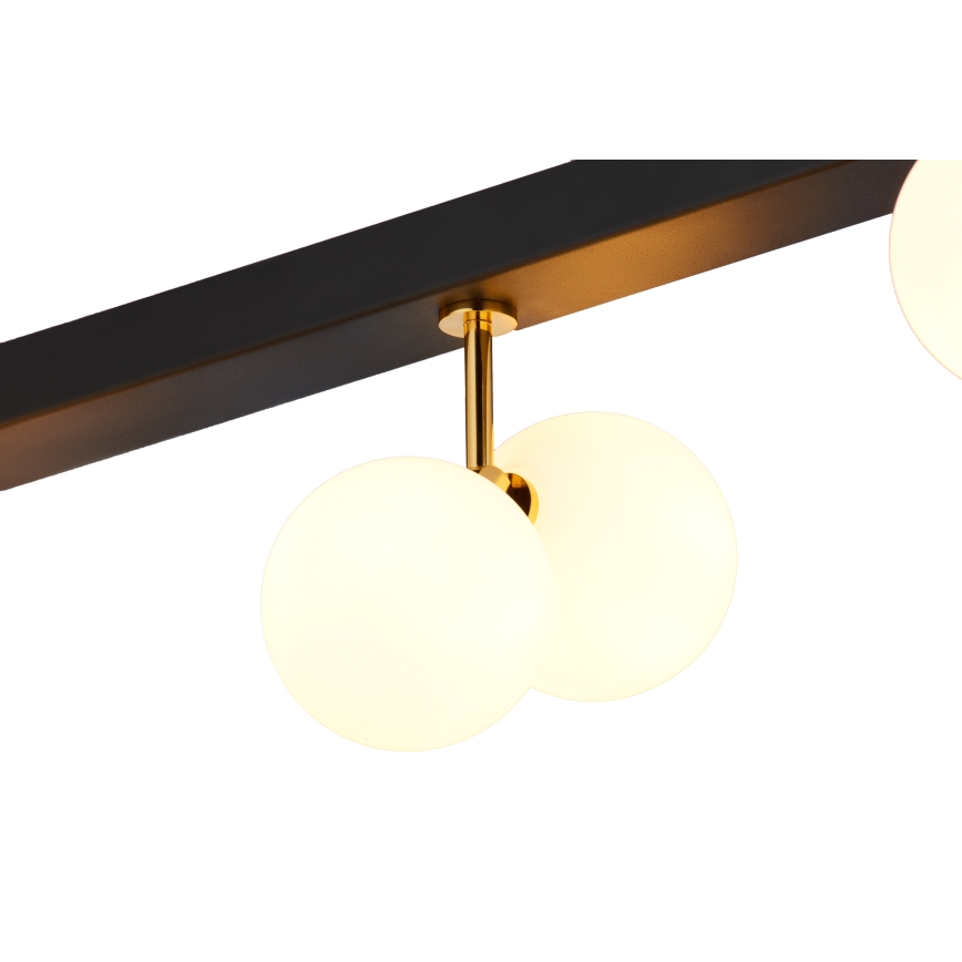 Jupiter 1920 - Surface-mounted Lustre LUNA 6xG9/40W/230V noir/laiton