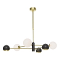 Jupiter 1965 - Lampadario a stelo MOKA 3xGU10/10W/230V + 3xG9/10W/230V oro/nero/bianco