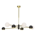 Jupiter 1971 - Suspension sur tige MOKA 4xGU10/10W/230V + 4xG9/10W/230V doré/noir/blanc