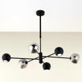 Jupiter 1974 - Lampadario a sospensione con supporto rigido MOKA 3xGU10/10W/230V + 3xG9/10W/230V nero/cromo lucido
