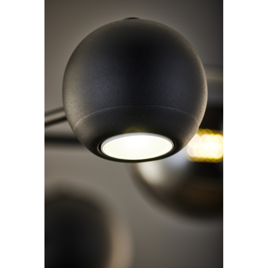 Jupiter 1974 - Suspension-barre MOKA 3xGU10/10W/230V + 3xG9/10W/230V noir/chrome brillant