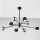 Jupiter 1975 - Lampadario a sospensione con supporto rigido MOKA 4xGU10/10W/230V + 4xG9/10W/230V nero/cromo lucido