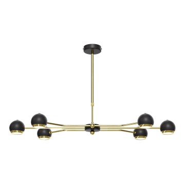 Jupiter 1979 - Lampadario a sospensione con supporto rigido TIANA 6xGU10/10W/230V nero/oro