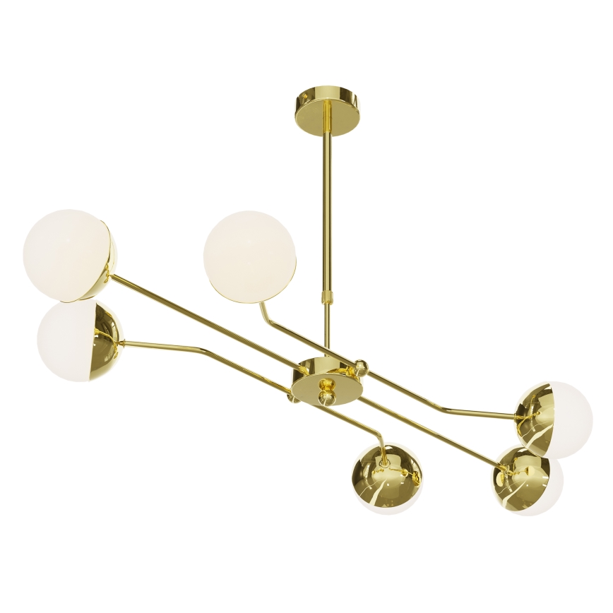 Jupiter 1980 - Kronleuchter an Stange TRENTO 6xG9/10W/230V golden